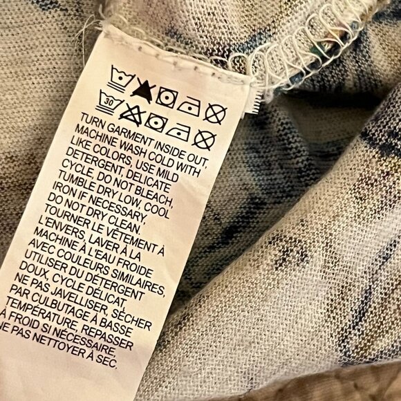 Lucky brand sheer floral blouse- boho- bell sleeve size M - Picture 6 of 10